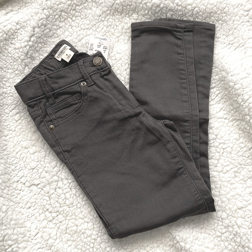 J Crew Crewcuts Girls Grey Jeggings Skinny Jeans Pants 8